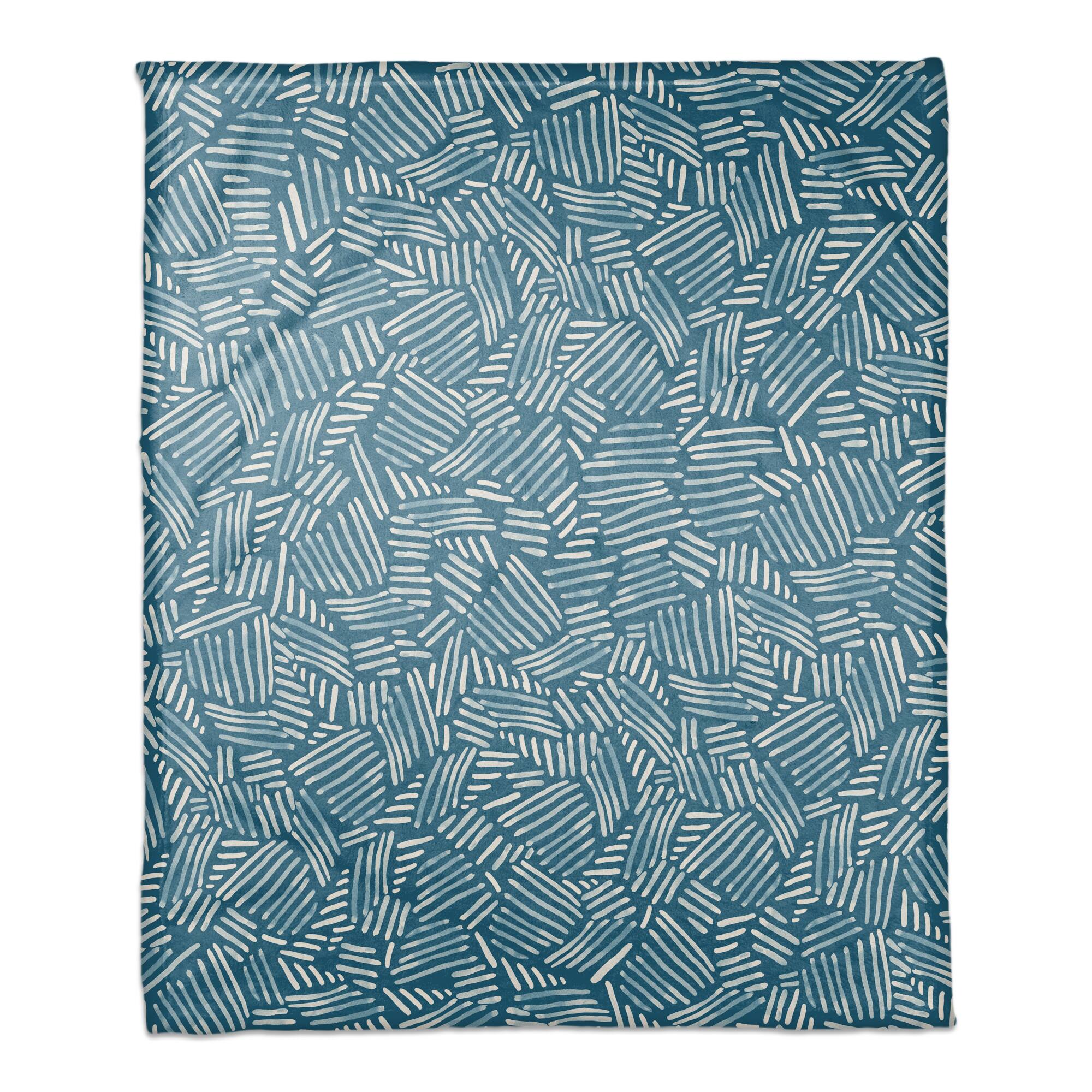 Watercolor Stripe Fleece Throw